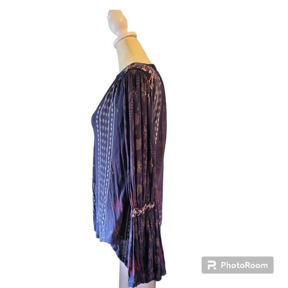 Lucky Brand Boho Style Long Sleeve Top Size Petite Small - Picture 7 of 10